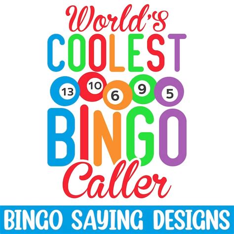 Premium Vector | Coolest bingo caller funny bingo saying svg design happy bingo player designs