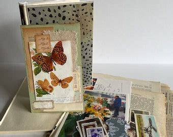 Handmade Naked Junk Journal Repurposed Vintage Book Cover S