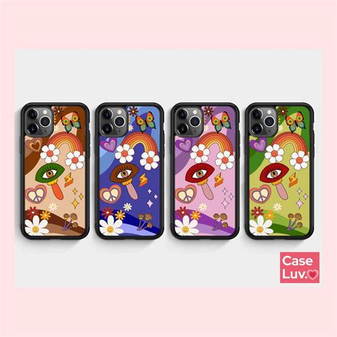 Aesthetic Retro Magic Mushroom Love And Peace Phone Case IPhone 14