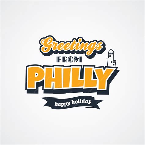 Premium Vector | Philadelphia vacation greetings theme vector