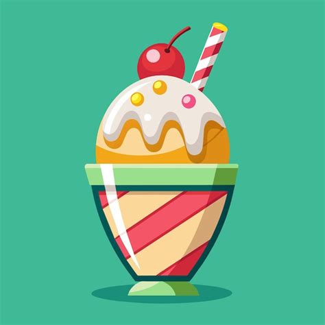 Ilustraci N Vectorial De Helados Vector Premium