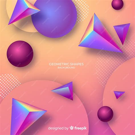 Fondo De Figuras Geométricas En 3d Vector Gratis