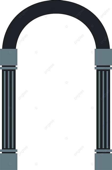 Semicircular Arch Iconflat Style Greek Stable Parthenon Vector Greek