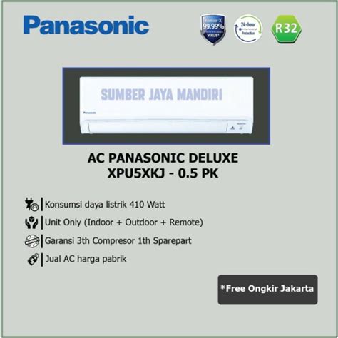 Jual AC Panasonic Deluxe Inverter 1 2 PK CS CU XPU5XKJ Shopee Indonesia