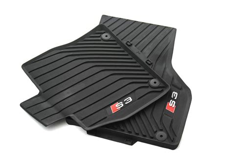 Audi S3 8y Rubber Floor Mats In Front S3 Logo Black Streetstylezch