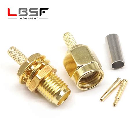 Pcs Coaxial Rf Connector Rp Sma J K Reverse Polarity Male Head