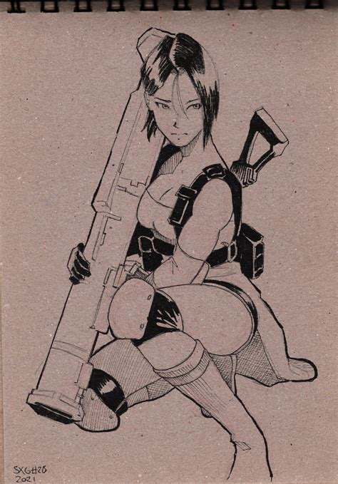 Inktober Day Jill Valentine By Sexgazer Hentai Foundry
