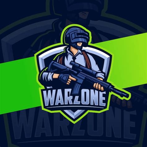 Premium Vector | Warzone military mascot with weapon esport logo design