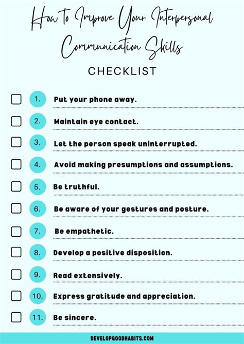 Interpersonal Communication Worksheet