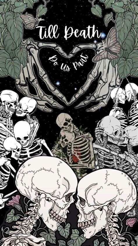 Forever Love Skeleton Wallpaper