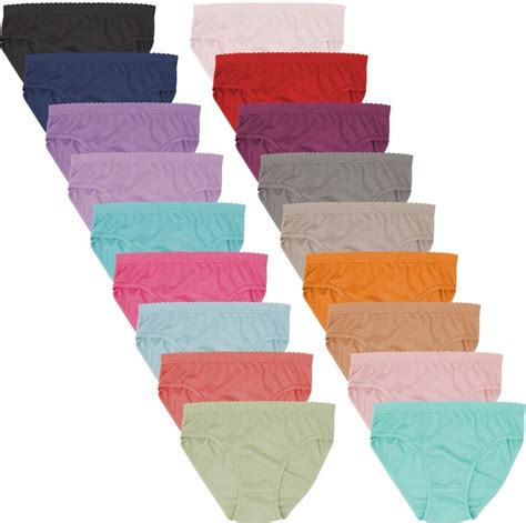 Sexy Basics Womens Pack Pack Hi Cut Panty Bikini Briefs