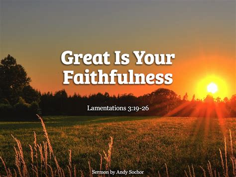 Great Is Your Faithfulness