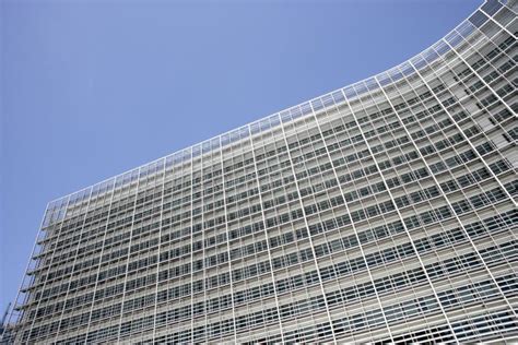 Exterior of European Commission Building Stock Image - Image of modern ...