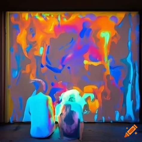 Artwork Of Melting People On A Fluorescent Background On Craiyon