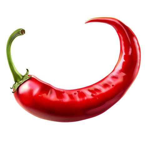 Generated Ai Red Hot Natural Chili Pepper Very Spicy Png