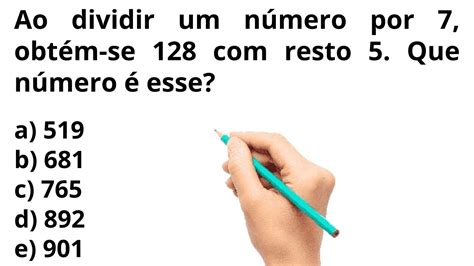 Quest O De Concurso N Vel M Dio N O Erre Mais Matem Tica Costuma