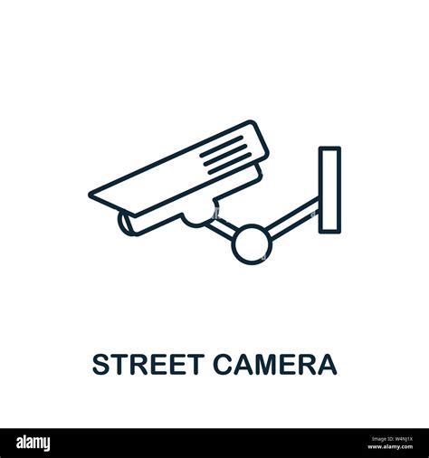 Street Camera Outline Icon Thin Style Design From City Elements Icons