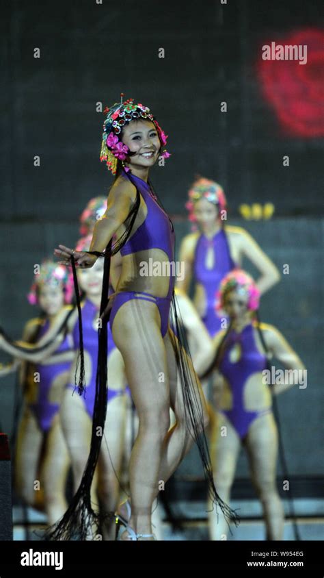 Bikini Dressed Contestants From A Local Contest Of The Miss Bikini International 2012 Perform A