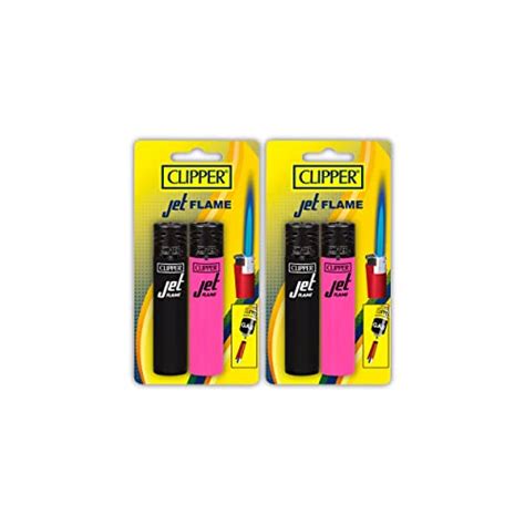 Clipper Lighter Jet Flame 2 Pk Blister 4 Lighters Safe Butane