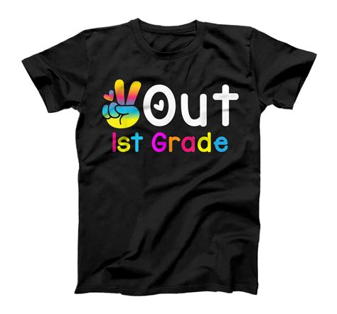 Peace Out 1st Grade Graduation Last Day School 2021 Funny T Shirt