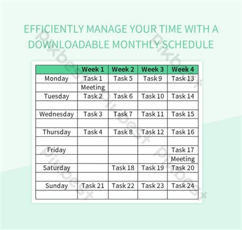 Optimalkan Manajemen Waktu Anda Dengan Pengunduhan Jadwal Bulanan Yang