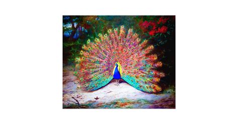 Vintage Peacock Painting Photo Print | Zazzle