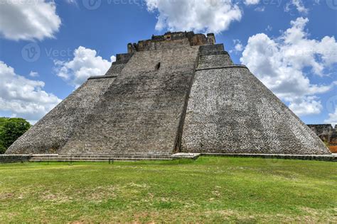 The Pyramid Of The Magician At Uxmal Yucatan Mexico It Is The