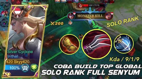 Solo Rank Full Senyum Pesta Kill Pakai Build Top Global Youtube