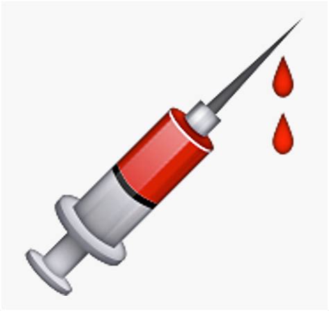 Syringe Clipart Blood Syringe - Syringe Emoji Png, Transparent Png ...