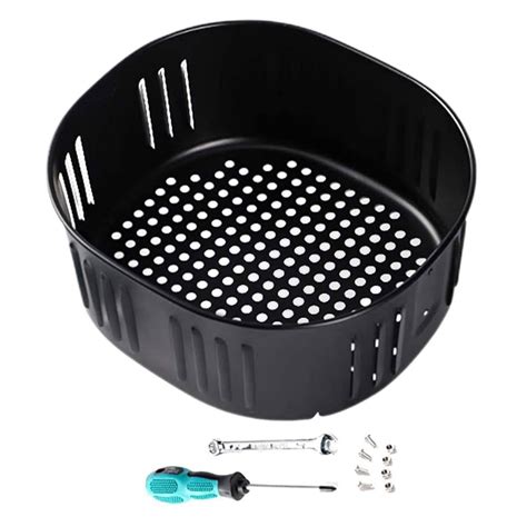 Fovolat Replacement Air Fryer Basket Non Stick Roasting Cooking Cast Iron Baking Tray Food Safe