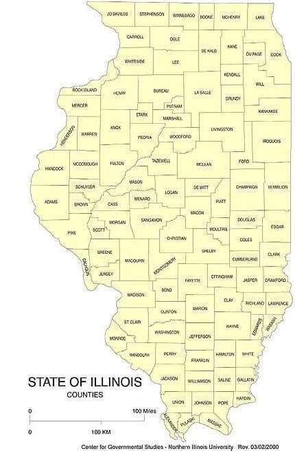 Map of Illinois Cities