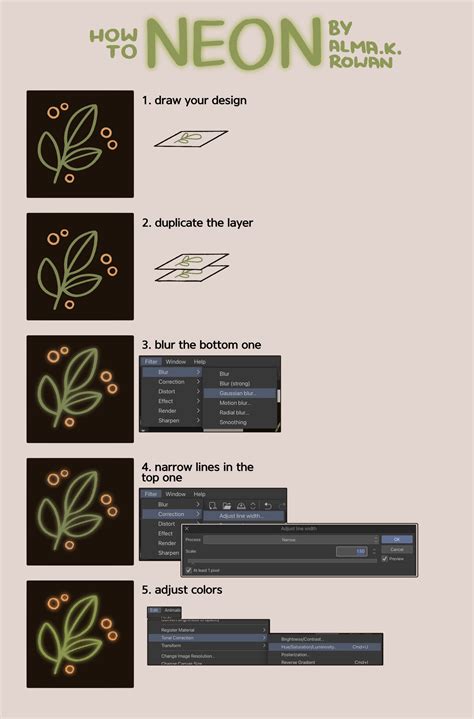 [tutorial] how to NEON by AlmaKRowan on DeviantArt