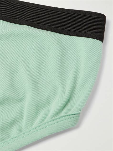 Tom Ford Stretch Cotton Briefs Green Tom Ford