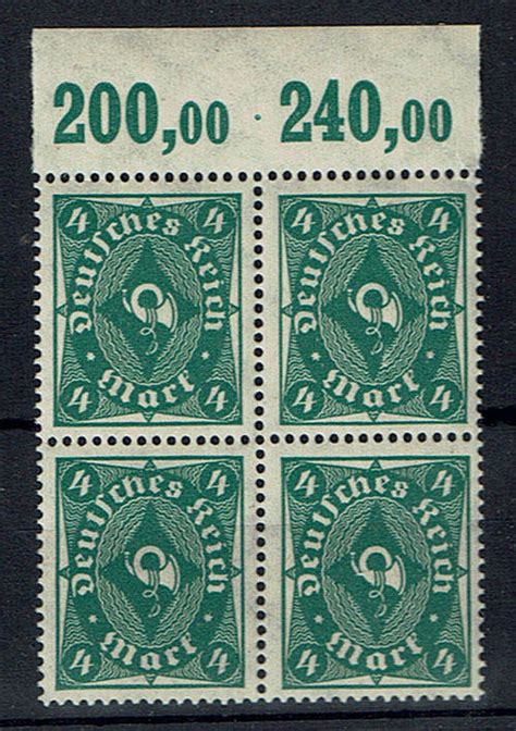 4 Mark 1922 Deutsches Reich Mi Nr 226a POR Freimarken Posthorn