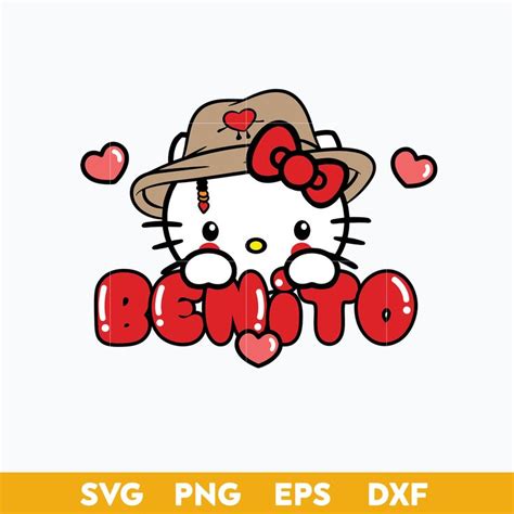 Benito Kawaii Kitty Svg Hello Kiity Svg Cartoon Valentine Inspire