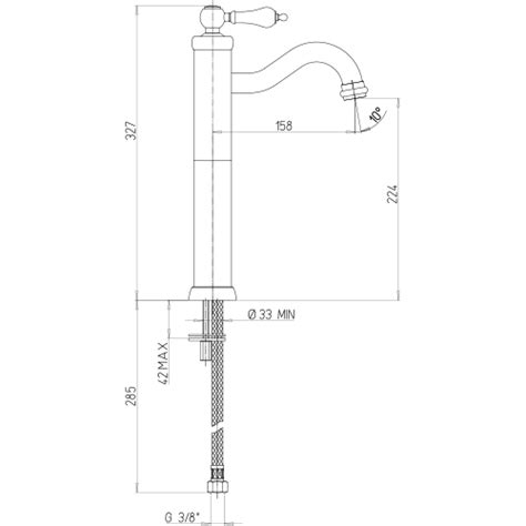 Rubinetto Miscelatore Monoforo Per Lavabo Alto Serie Vintage Jacuzzi