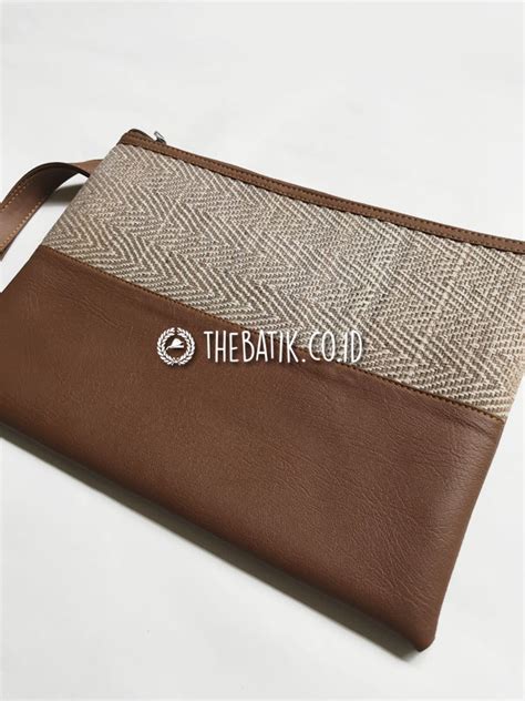 Jual Document Sleeve Natural Hand Woven Mendong Tas Seminar Kit Batik