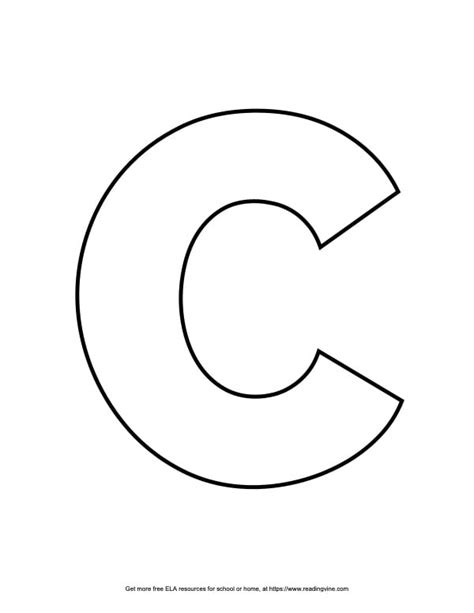 Straight Block Capital Letter C Image ReadingVine