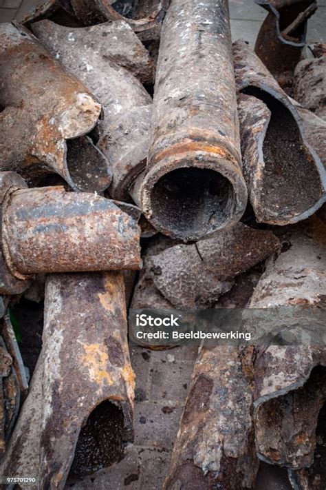 Old Broken Sewage Pipes Stock Photo Download Image Now Broken Pipe