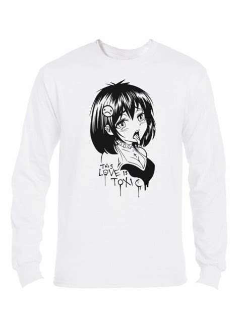Hentai Amor Toxico Toxic Love Anime Polera Manga Larga Blanca Hombre Poleradicto Poleras