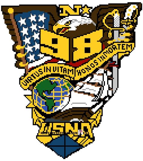 USNA Class Crest 1998 – Military XStitch Com