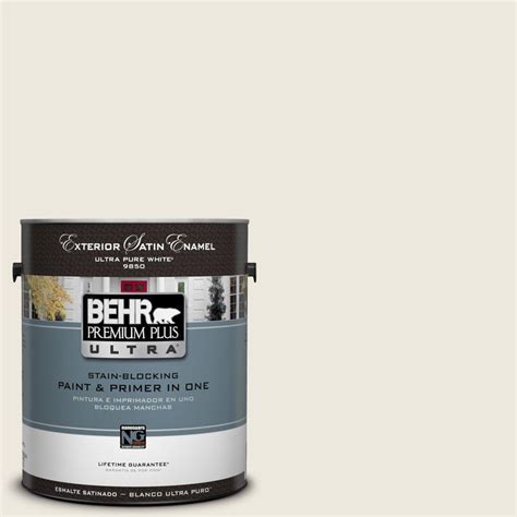 BEHR Premium Plus Ultra 1 Gal UL190 13 Ivory Palace Satin Enamel