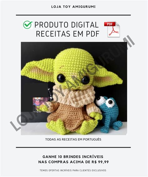 Receita Amigurumi Baby Yoda Pdf Elo Produtos Especiais