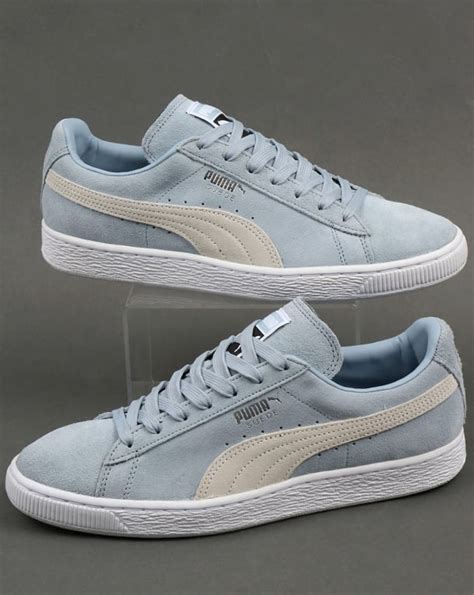 Puma Suede Classic Trainers Sky Bluewhiteshoesarchiveoriginals