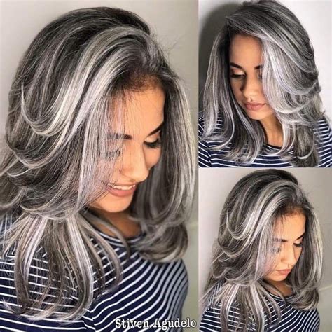 32+ hairstyles for gray hair over 50 - DennaFranki