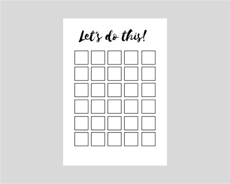 30 Day Habit Tracker Checkbox Printable Etsy