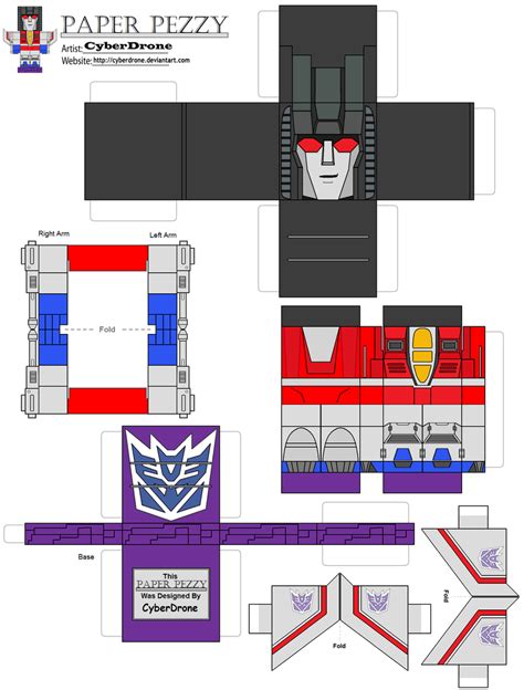 Paper Pezzy Starscream By CyberDrone On DeviantArt