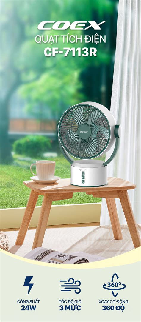 Quạt tích điện Coex – CF-7113R – Hải Ngân – Chuyên gia điện máy