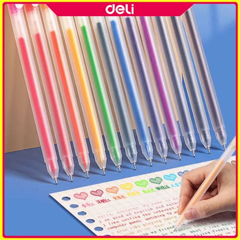 Deli Press Color Gel Pen Mm Colors Writing Pen Student Stationery