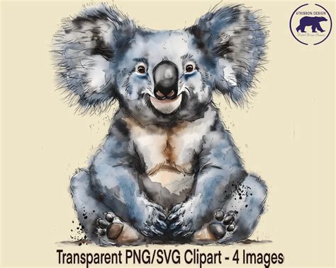 Koala Clipart Australian Wildlife PNG Image Marsupial SVG Vector